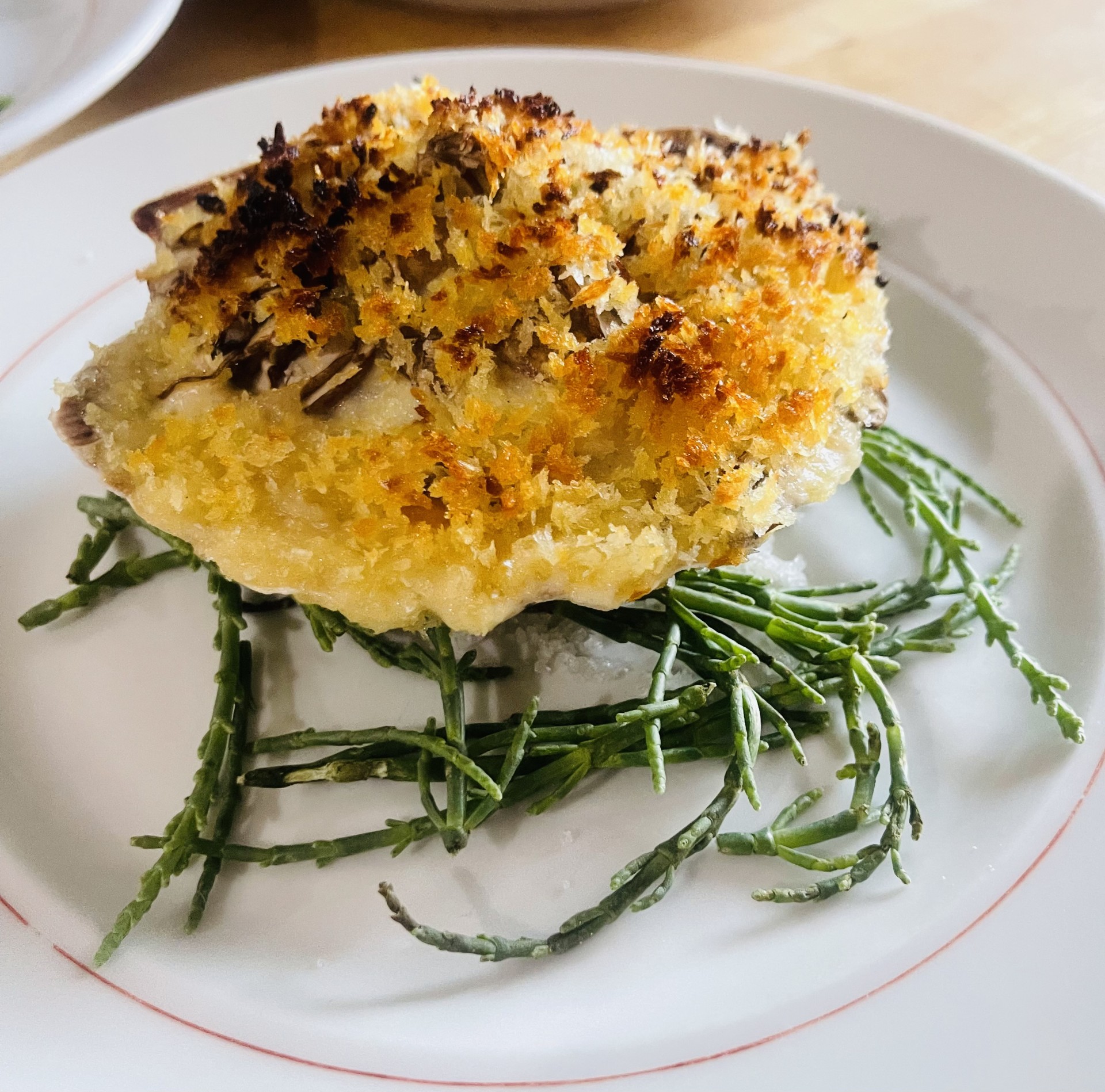 Scallops gratin a la bretone