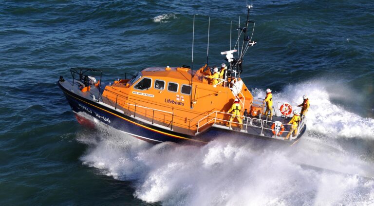 Lifeboat at sea