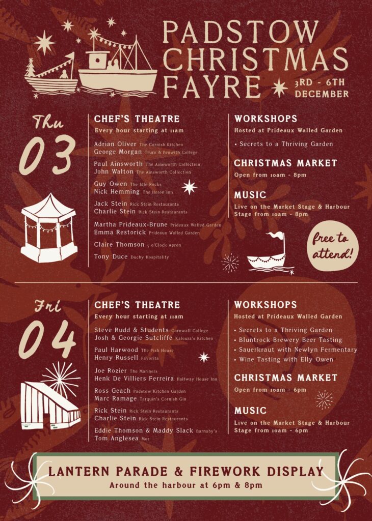 Padstow Christmas Fayre 2026 programme cover